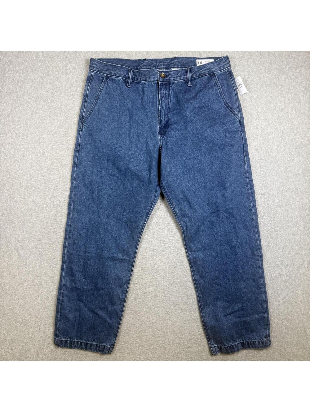 Brand New GAP Men's Size 38x30 Straight Leg Medium Wash Blue Jeans Ankle Length